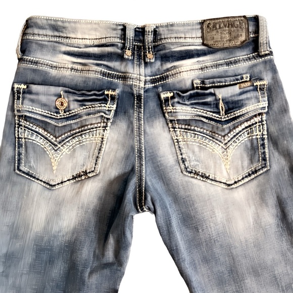 Salvage by Buckle Mayhem Bootcut Performance Stretch Fabric Jeans Men’s 34 - Picture 4 of 11